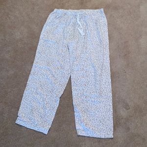 LOFT grey and white leopard print pajama pants